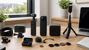 Creator camera kit under Rs 60000 with action camera pocket camera 360 camera tripod and accessories