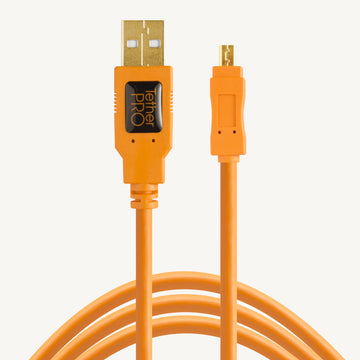 Tether Tools TetherPro USB 2.0 Type-A Male to Mini-B Cable / CU8015-ORG