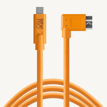 Tether Tools TetherPro USB C to 3.0 Micro B Right Angle Cable / CUC33R15-ORG