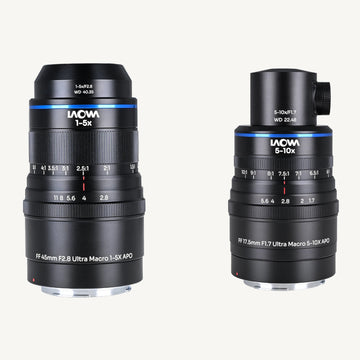 Laowa Aksen Ultra Macro APO with Coaxial Illumination 2 Lens Kit / 45mm / 17.5mm / Full Frame