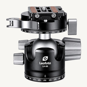 Leofoto Low Profile Ball Head With Panning Clamp / LH-36PCL+NP-60 / 36mm