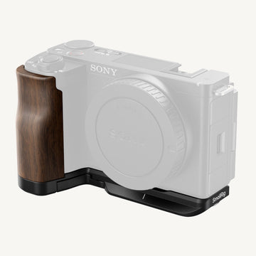 SmallRig 4864 L-Shape Mount Plate with Wooden Handle for Sony ZV-E10 II