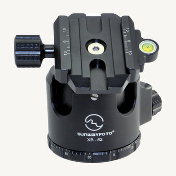Sunwayfoto XB-52 Low-Profile Ball Head with Screw-Knob Clamp DDC-60x