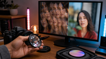 Camera filters demonstrating kaleidoscope repetition and split-focus effects