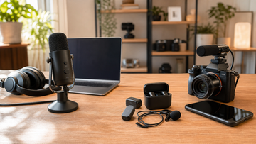 Podcast microphone wireless lavalier microphone and on camera microphone comparison for creators