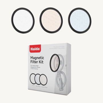 Haida HD4842 MagSafe Magnetic Filter Kit for iPhone with X-Star, Golden Streak, and Blue Streak Filters