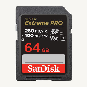 Sandisk 64GB U3 V60 UHS-Il SDXC Extreme Pro Memory Card