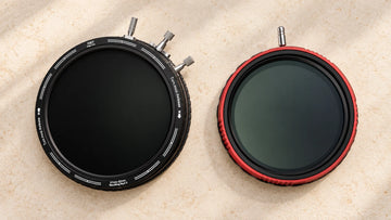 H&Y adjustable VND CPL and Haida red-rim CPL-VND shown side by side; generated illustration